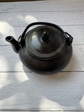 Sweet Expression Vintage Cast Iron Black Hobnail Teapot Infuser Screen NWOB